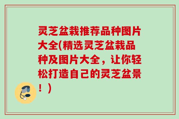 灵芝盆栽推荐品种图片大全(精选灵芝盆栽品种及图片大全，让你轻松打造自己的灵芝盆景！)