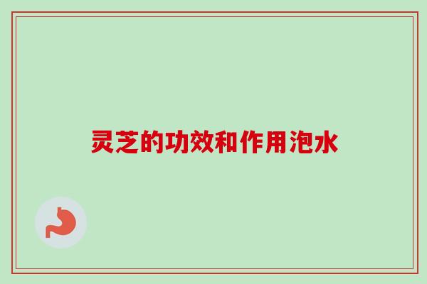 灵芝的功效和作用泡水