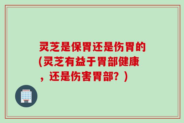 灵芝是保胃还是伤胃的(灵芝有益于胃部健康，还是伤害胃部？)