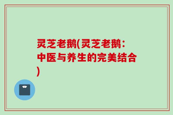 灵芝老鹅(灵芝老鹅：中医与养生的完美结合)