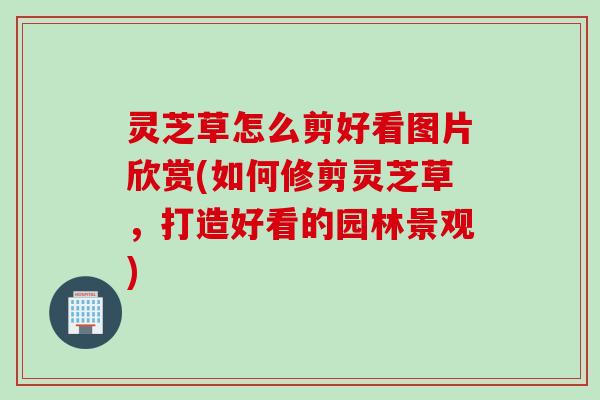 灵芝草怎么剪好看图片欣赏(如何修剪灵芝草，打造好看的园林景观)