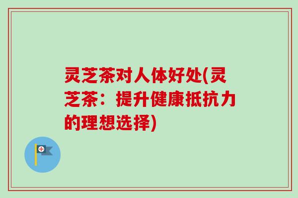 灵芝茶对人体好处(灵芝茶：提升健康抵抗力的理想选择)