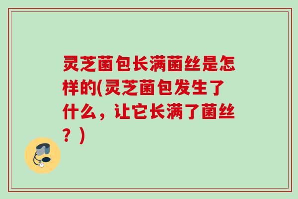 灵芝菌包长满菌丝是怎样的(灵芝菌包发生了什么，让它长满了菌丝？)