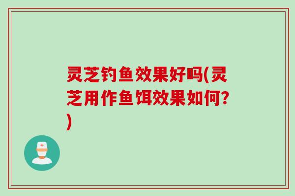 灵芝钓鱼效果好吗(灵芝用作鱼饵效果如何？)