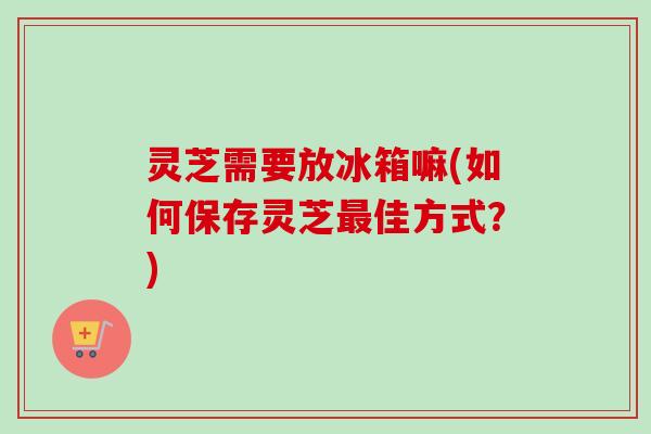 灵芝需要放冰箱嘛(如何保存灵芝最佳方式？)