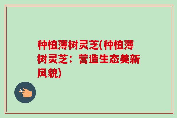 种植薄树灵芝(种植薄树灵芝：营造生态美新风貌)
