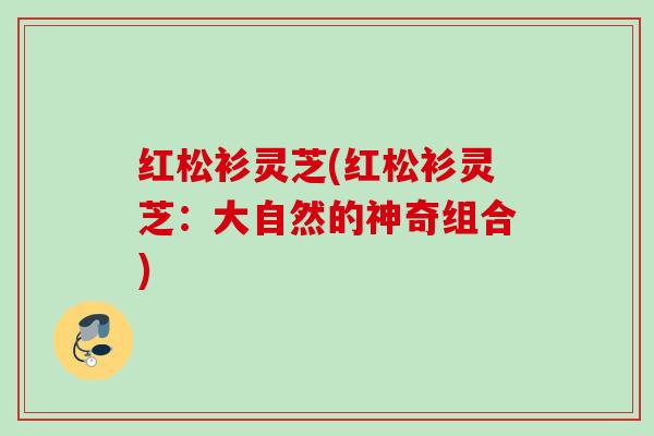 红松衫灵芝(红松衫灵芝：大自然的神奇组合)