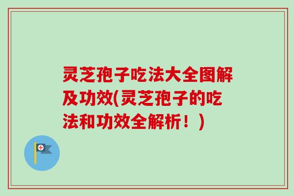 灵芝孢子吃法大全图解及功效(灵芝孢子的吃法和功效全解析！)