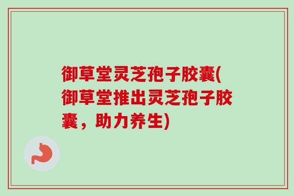 御草堂灵芝孢子胶囊(御草堂推出灵芝孢子胶囊，助力养生)