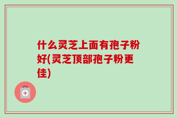 什么灵芝上面有孢子粉好(灵芝顶部孢子粉更佳) 什么灵芝上面有孢子粉好(灵芝顶部孢子粉更佳)