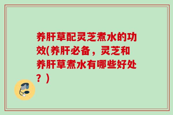 养草配灵芝煮水的功效(养必备,灵芝和养草煮水有哪些好处?) 养草配灵芝煮水的功效(养必备,灵芝和养草煮水有哪些好处?)