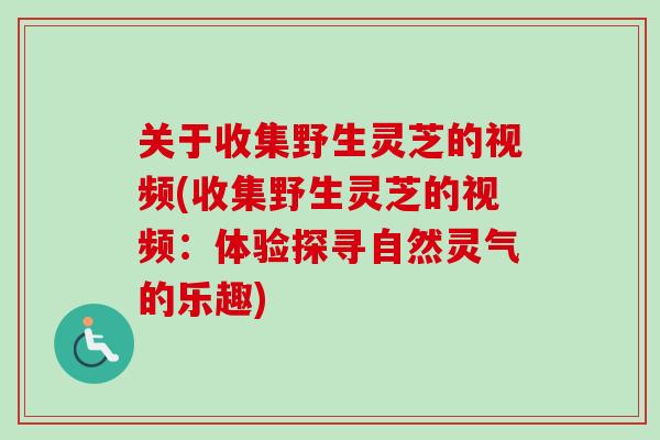 关于收集野生灵芝的视频(收集野生灵芝的视频：体验探寻自然灵气的乐趣)