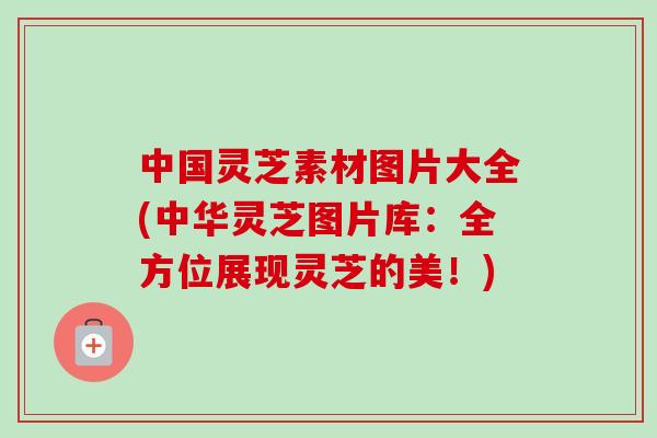 中国灵芝素材图片大全(中华灵芝图片库：全方位展现灵芝的美！)