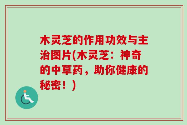 木灵芝的作用功效与主治图片(木灵芝：神奇的中草药，助你健康的秘密！)
