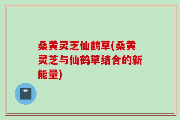 桑黄灵芝仙鹤草(桑黄灵芝与仙鹤草结合的新能量) 桑黄灵芝仙鹤草(桑黄灵芝与仙鹤草结合的新能量)