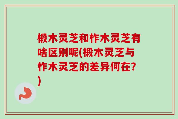 椴木灵芝和柞木灵芝有啥区别呢(椴木灵芝与柞木灵芝的差异何在?) 椴木灵芝和柞木灵芝有啥区别呢(椴木灵芝与柞木灵芝的差异何在?)