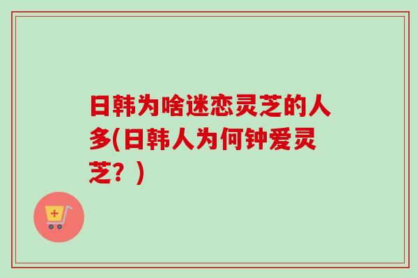 日韩为啥迷恋灵芝的人多(日韩人为何钟爱灵芝？)