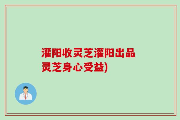 灌阳收灵芝灌阳出品 灵芝身心受益)