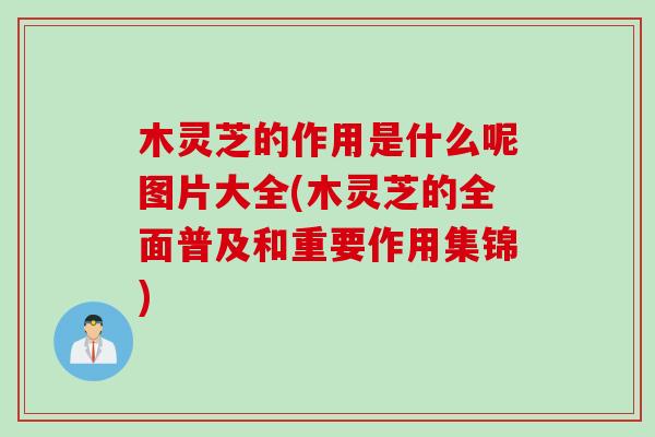 木灵芝的作用是什么呢图片大全(木灵芝的全面普及和重要作用集锦)
