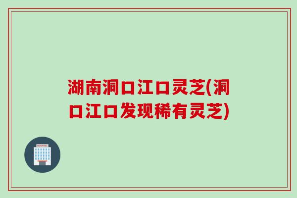 湖南洞口江口灵芝(洞口江口发现稀有灵芝)
