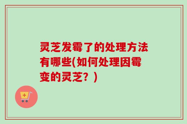 灵芝发霉了的处理方法有哪些(如何处理因霉变的灵芝？)