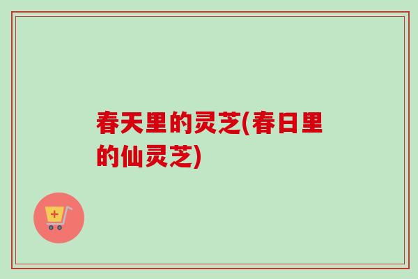 春天里的灵芝(春日里的仙灵芝)