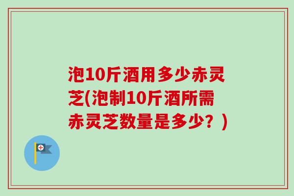 泡10斤酒用多少赤灵芝(泡制10斤酒所需赤灵芝数量是多少？)