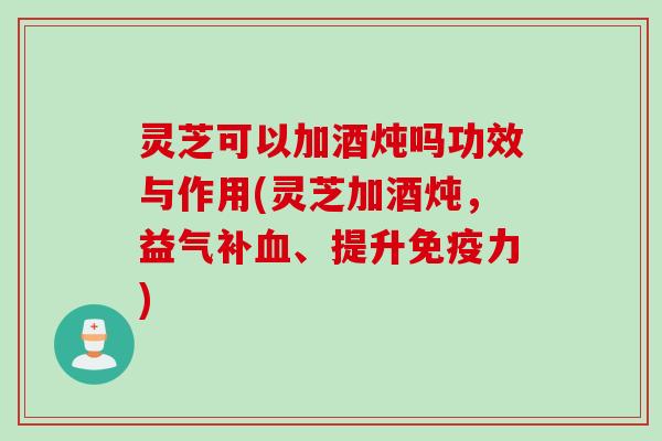 灵芝可以加酒炖吗功效与作用(灵芝加酒炖，益气补血、提升免疫力)