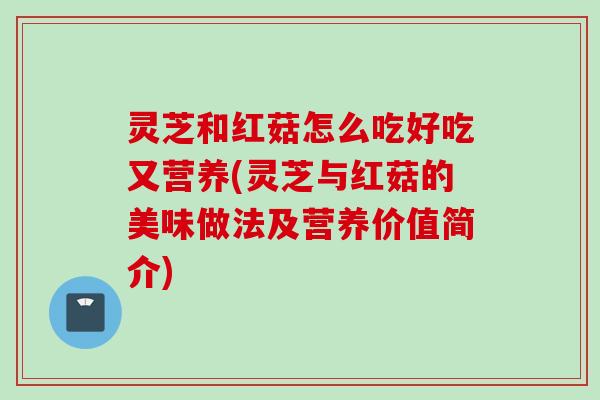 灵芝和红菇怎么吃好吃又营养(灵芝与红菇的美味做法及营养价值简介)