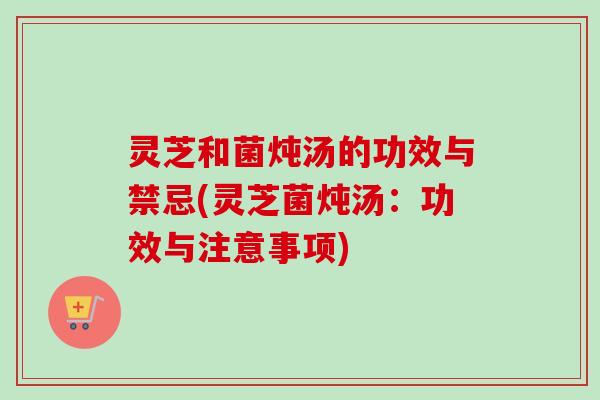 灵芝和菌炖汤的功效与禁忌(灵芝菌炖汤：功效与注意事项)