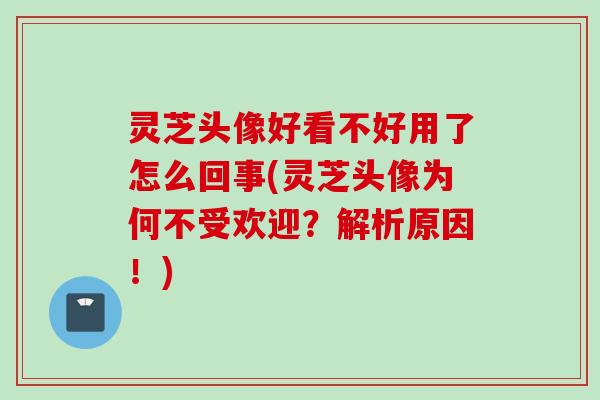 灵芝头像好看不好用了怎么回事(灵芝头像为何不受欢迎?解析原因!) 灵芝头像好看不好用了怎么回事(灵芝头像为何不受欢迎?解析原因!)