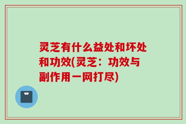 灵芝有什么益处和坏处和功效(灵芝：功效与副作用一网打尽)