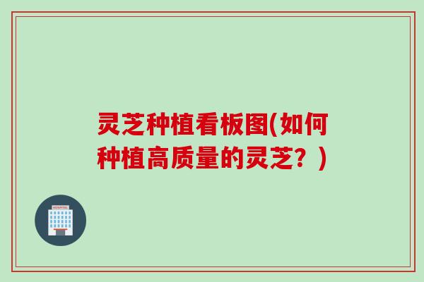 灵芝种植看板图(如何种植高质量的灵芝？)