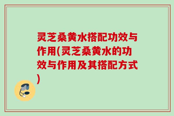 灵芝桑黄水搭配功效与作用(灵芝桑黄水的功效与作用及其搭配方式) 灵芝桑黄水搭配功效与作用(灵芝桑黄水的功效与作用及其搭配方式)