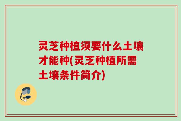 灵芝种植须要什么土壤才能种(灵芝种植所需土壤条件简介)