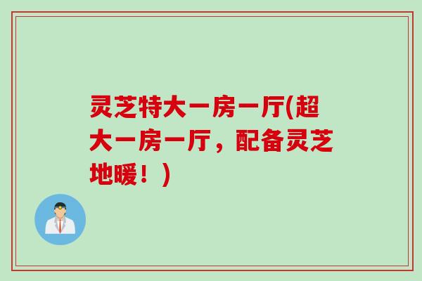 灵芝特大一房一厅(超大一房一厅，配备灵芝地暖！)