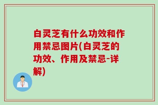 白灵芝有什么功效和作用禁忌图片(白灵芝的功效、作用及禁忌-详解)