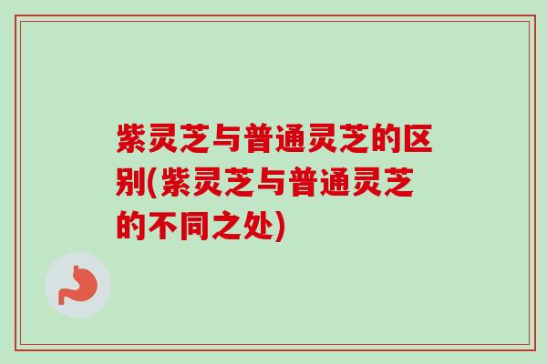 紫灵芝与普通灵芝的区别(紫灵芝与普通灵芝的不同之处) 紫灵芝与普通灵芝的区别(紫灵芝与普通灵芝的不同之处)