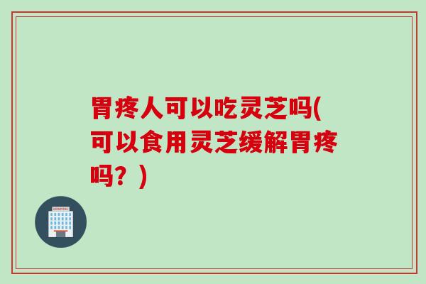 胃疼人可以吃灵芝吗(可以食用灵芝缓解胃疼吗？)