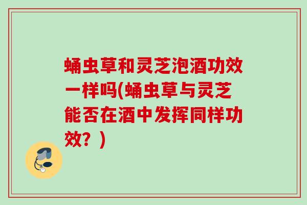 蛹虫草和灵芝泡酒功效一样吗(蛹虫草与灵芝能否在酒中发挥同样功效？)
