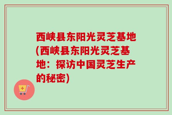 西峡县东阳光灵芝基地(西峡县东阳光灵芝基地：探访中国灵芝生产的秘密)