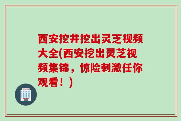 西安挖井挖出灵芝视频大全(西安挖出灵芝视频集锦，惊险刺激任你观看！)