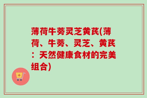 薄荷牛蒡灵芝黄芪(薄荷、牛蒡、灵芝、黄芪：天然健康食材的完美组合)