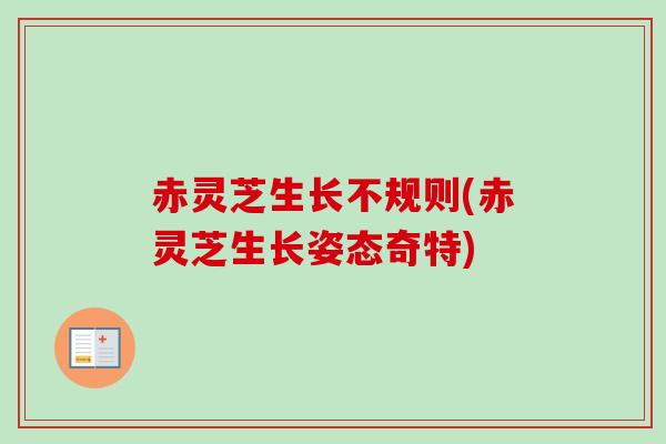 赤灵芝生长不规则(赤灵芝生长姿态奇特)