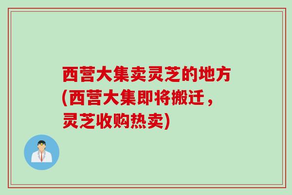 西营大集卖灵芝的地方(西营大集即将搬迁，灵芝收购热卖)