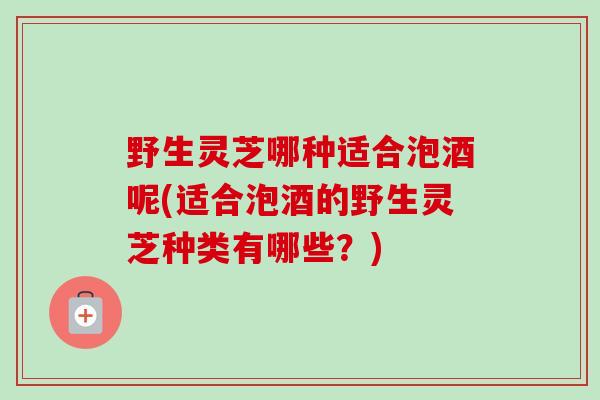 野生灵芝哪种适合泡酒呢(适合泡酒的野生灵芝种类有哪些？)