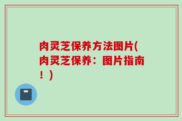 肉灵芝保养方法图片(肉灵芝保养:图片指南!) 肉灵芝保养方法图片(肉灵芝保养:图片指南!)