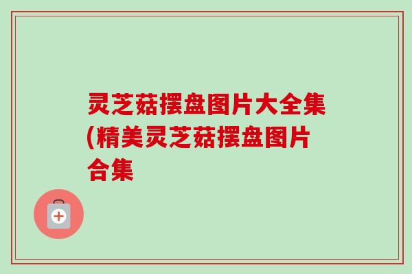 灵芝菇摆盘图片大全集(精美灵芝菇摆盘图片合集
