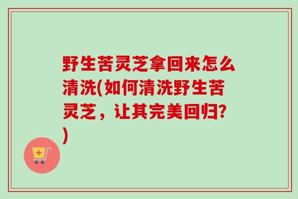 野生苦灵芝拿回来怎么清洗(如何清洗野生苦灵芝，让其完美回归？)