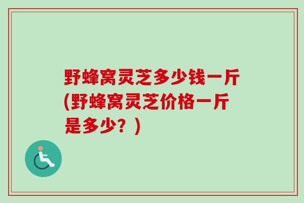 野蜂窝灵芝多少钱一斤(野蜂窝灵芝价格一斤是多少？)